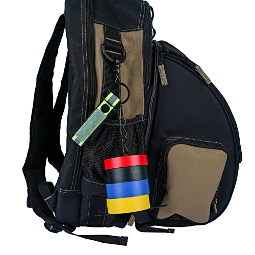 Image of MELOTOUGH Tape Thong for Tool Belt Waist Electricians Tape Holder Chain with Keyring and trigger snap hook (Reflective Green, 2)
