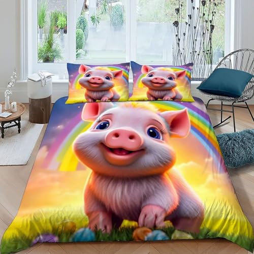 Couvre-lit animaux super king 2 pièces housse et taie d'oreiller - 3
