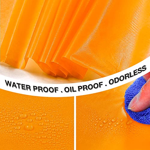 Image of PartyWoo Halloween Tablecloth, 54 x 108 Inch Orange Rectangle Tablecloth, Plastic Tablecloth for 6 to 8 Ft Table, Halloween Table Cover, Waterproof Halloween Table Clothes for Party (1 Pack)