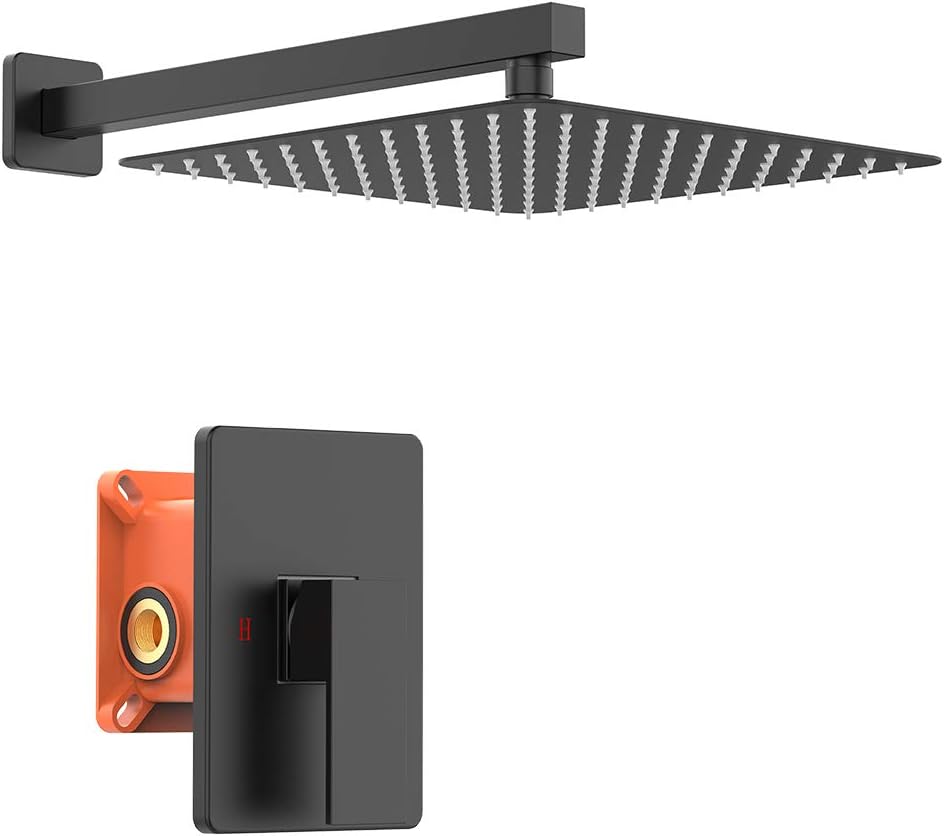 KOJOX Shower system with Rain Shower Head, Single Function shower valve Shower Set Combo with