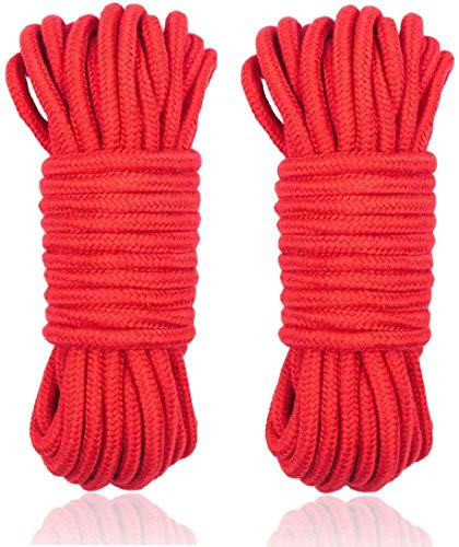 Niu-Man - Cuerda flexible de 2 piezas, cuerda de suministros de artesanía, cuerda versátil, color rojo