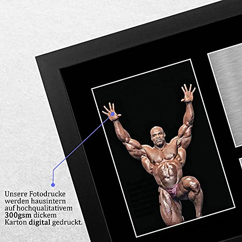 HWC Trading FR A4 Ronnie Coleman Mr Olympia Gifts gedrucktes signiertes Autogramm Bild für Bodybuilding-Fans – A4 gerahmt
