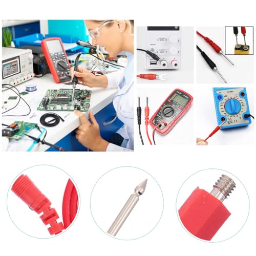 Image of Multimeter Leads, Premium 16-in-1 Multimeter Leads Kit, 10 Pcs Alligator Clips with Wires for Power Testing Needle for Electronics, Banana Plug, Circuit Connection, Experiment
