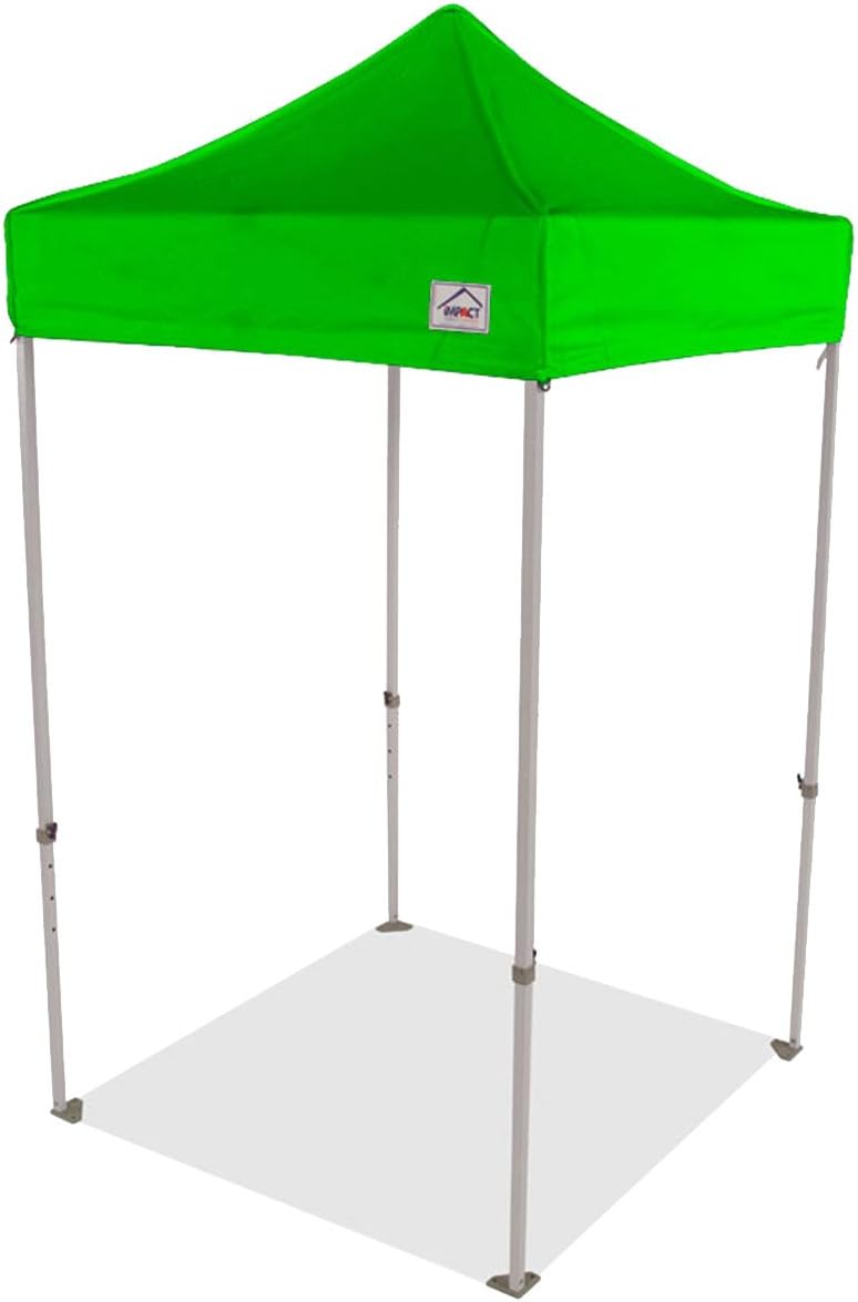 Impact 5' x 5' Pop Up Canopy Tent, Lightweight Powder Coated Steel Frame, Includes Storage Bag, Burgundy