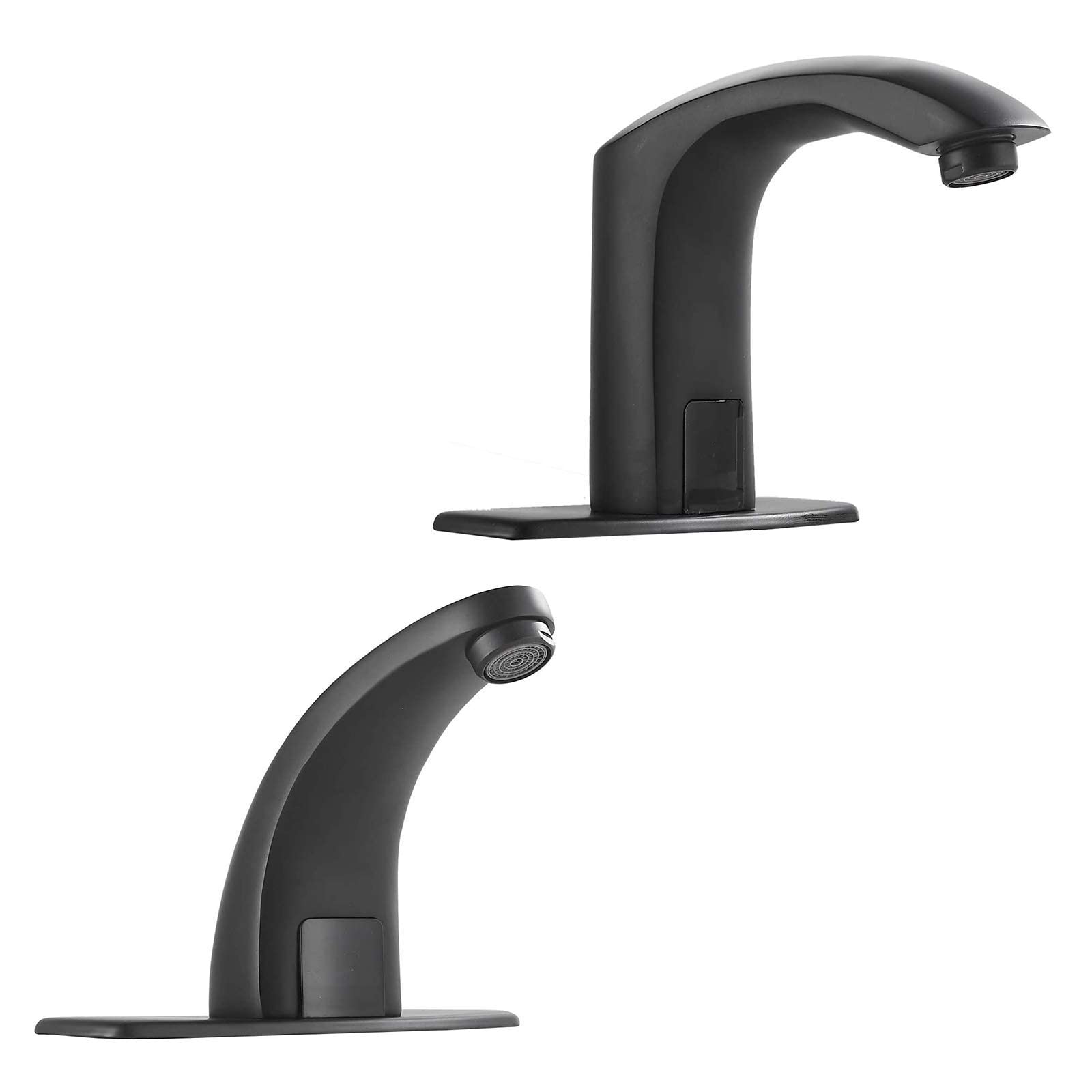 Sxithgkdw Black Automatic Bathroom Faucet Touchless Solid Brass Motion Activated Bath Tub Lavatory Basin Sink Vanity Aerator One Hole Brass Mixer Tap Touch