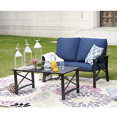 Image of LOKATSE Home Patio Outdoor Rocking Chair Bistro Sets with Coffee Table