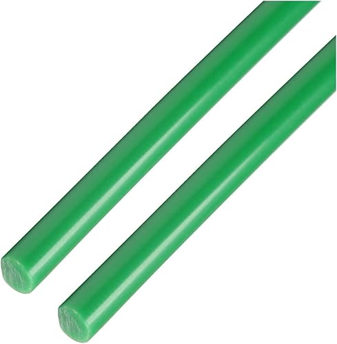 Varilla de plástico de HDPE Barra de acrílico DIY Acetal Copolímero Rod Verde 2 unids Diámetro 0.236 in POM Longitud Material 39.4 in Mecanizado CNC