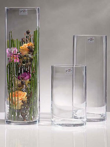 Glass vase cyli Glass vase Table Vase for flowers (Cylindro 40 cm, glass, Höhe: 40 cm, Durchmesser: 12 cm, 1 piece