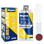 Soldadura en frio para metal - 80g de epoxi resistente y duradero para plásticos, acero inoxidable, aleación de aluminio y tubos de metal. Adhesivo resistente al calor de alta temperatura