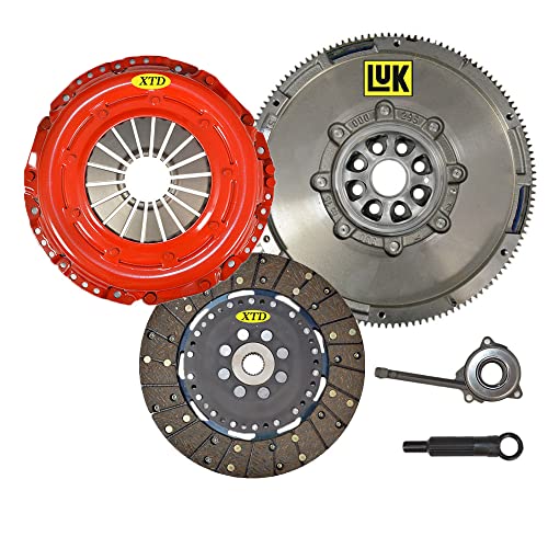 XTD STAGE 2 SMOOTH CLUTCH & LUK FLYWHEEL compatible with Audi TT Quattro/VOLKSWAGEN GOLF JETTA GTI GLI GLX BEETLE 1.8L 6-SPEED