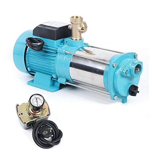 DIFU Cirkelpump, 1 300 W, 9,8 bar, trädgårdspump, tryckbrytare, pumpkontroll 5 dagar, centrifugalpump vattenpump trädgårdspump hushållsvattenverk 6000 L/H med tryckmätare