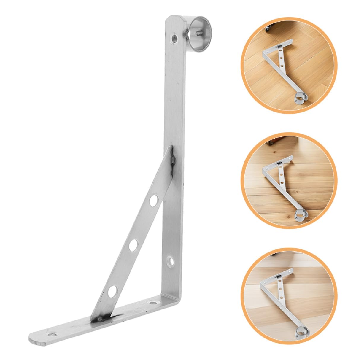 TOYANDONA 2pièces Support de Tringle à Vêtements Support Mural Équerre pour Fixation de Tringle