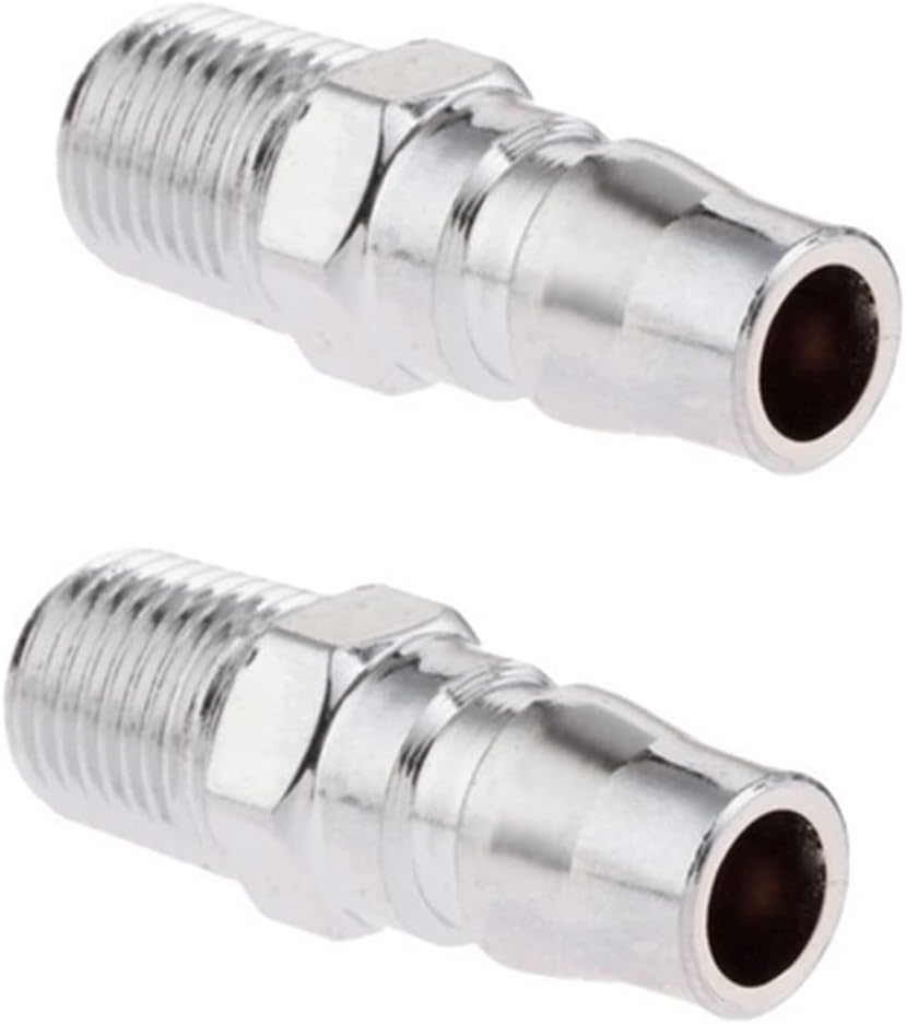 SagaSave 2Pcs Air Line Hose Fittings Hexagon Quick Release 1/4" 3/8" 1/2" BSP Male Thread PM20/PM30/PM40