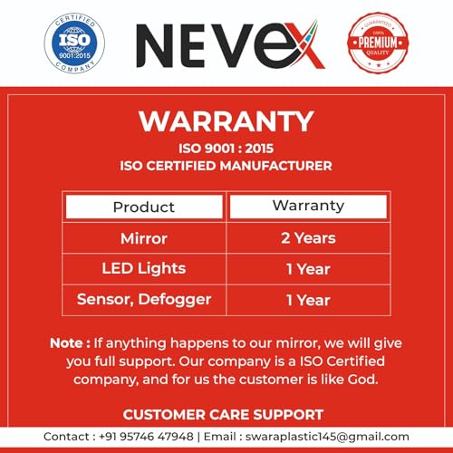Image of NEVEX 18X24 inch Oval Wall Mounter Mirror with Led Light for Wash Basin with smart 3 Light Tone (Cool White,Natural White and Warm White)