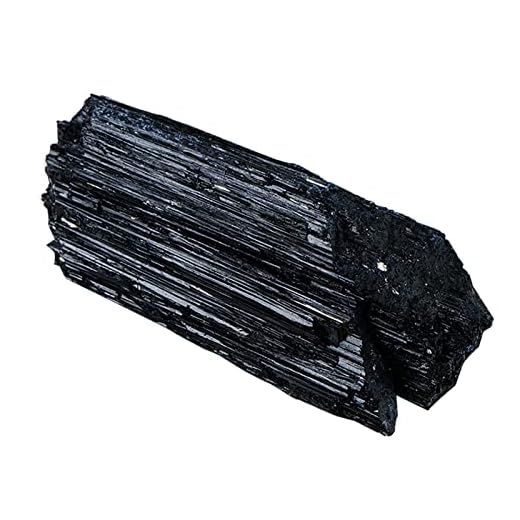 Apengshi 1PSC Natrual Black Tourmaline Healing Crystal Rough (200-250g) Tourmaline Raw Premium Meditation Decoration Black Tourmaline Home Decor Collection Calming Reiki Purifying Energy