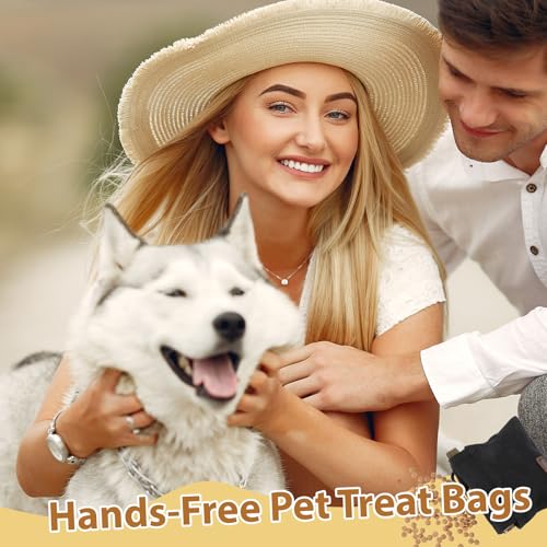 LIQWEI 2 Stück Leckerlibeutel Für Hunde, Freihändige Futterbeutel Hundetraining mit Karabiner, Kleine Futterbeutel für das Hundetraining Trainingstasche Für Haustiere für Katzenfutter Hundefutter