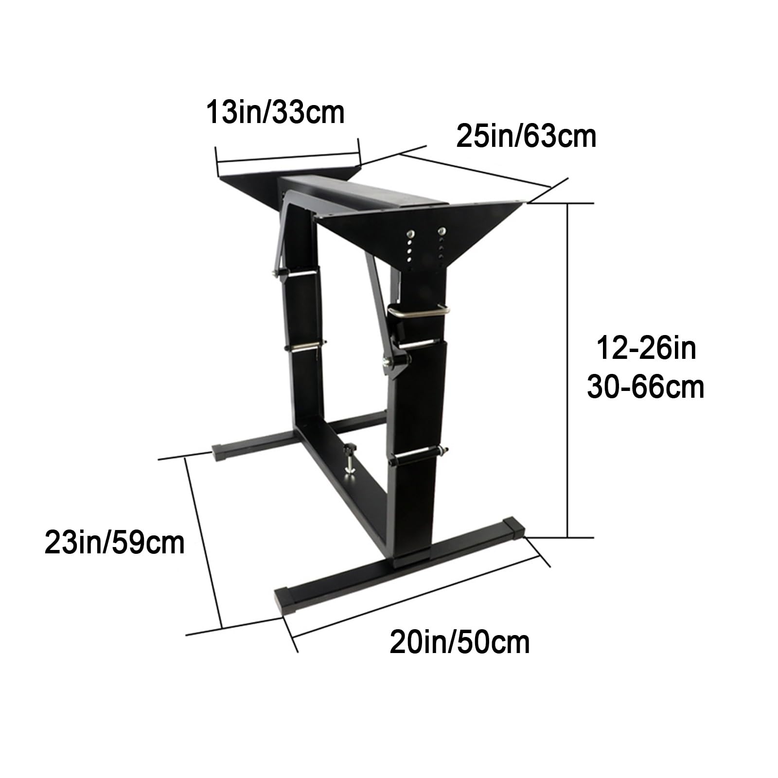 Accesorios de Soporte de Mesa para Vehículos Recreativos, Base de Mesa de Metal Plegable, Resistente a la Oxidación, Patas de Mesa Ajustables, para Caravanas para el Hogar para Yates ( Color : Black )