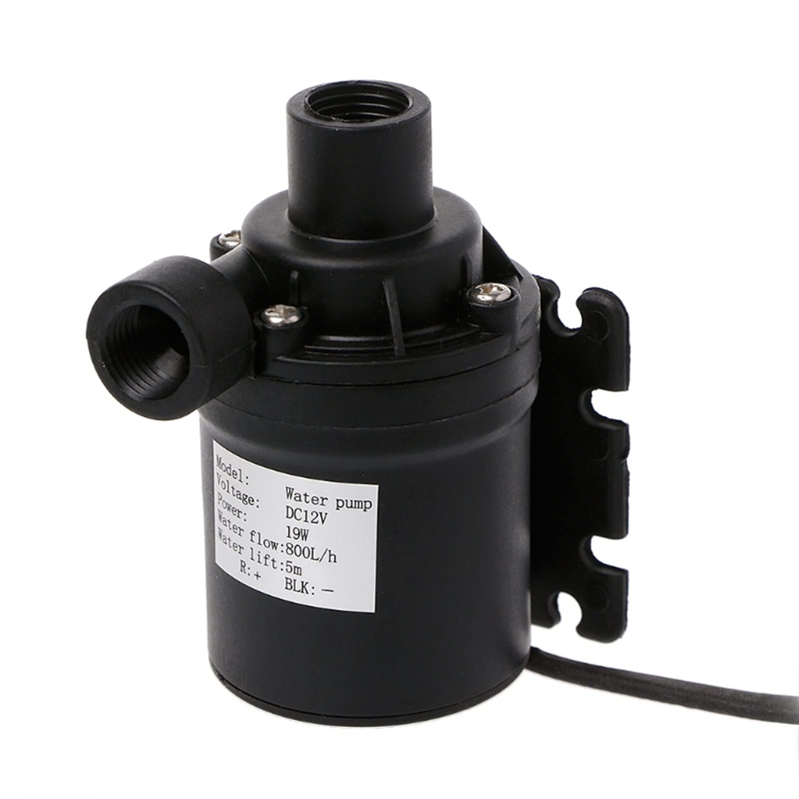 Pigene Black Small Submersible Pump Adjustable 800L/H 5M Dc 12V Water Circulation Water Pump Brushless Motor Solar