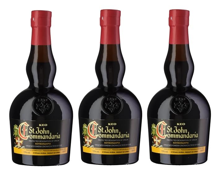3x 0,5l - Keo - St. John - Commandaria P.D.O. - Zypern - Likörwein süß - Dessertwein