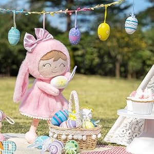 Gloveleyaeasterbunnygiftbabygirlgiftplushbunnydollsfirstbabydolltoddlersrabbittoybunnygiftsforgirlpink12inches Urban Country Home Decor Gloveleya easter bunny gift baby girl gift plush bunny dolls first baby doll toddlers rabbit toy bunny gifts for girl pink 12 inches urban country home decor