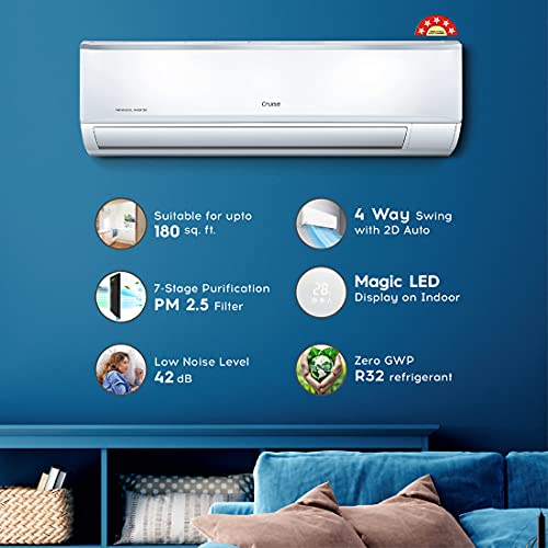 Image of 1.5 Ton 5 Star Dual Inverter Split AC with 7-Stage Air Filtration (100% Copper, Convertible 4-in-1, PM2.5 Filter, 2022 Model, CWCVBG-VQ1S185, White)