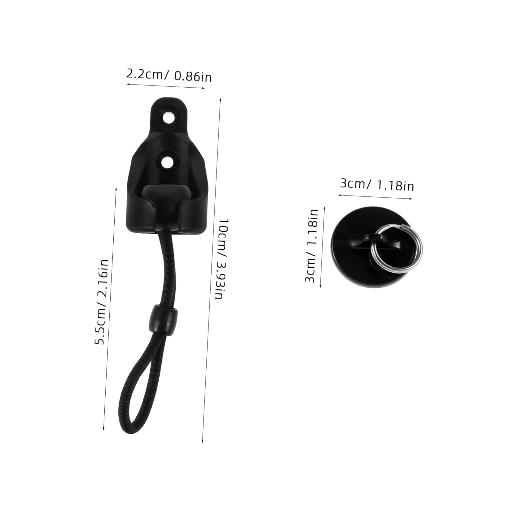 COHEALI 1Set Bungee Cord End Cap Set Windproof Curtain Lock Kit with Spring Ball Cord and Base for Roller Shades and Blinds Easy Installation with Screws and Wall Plugs