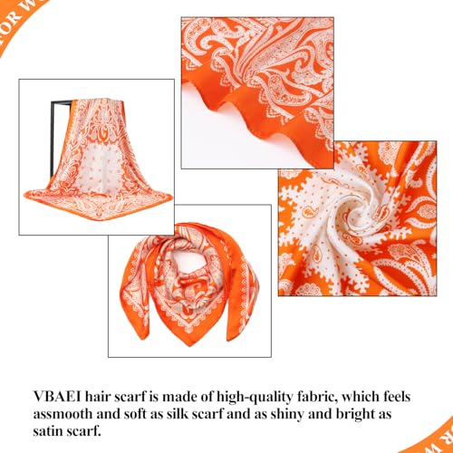 1 Pcs 27.5" Women Head Scarf Silk Like Stain Bandana Sleeping Hair Wrap Hair Scarf for Women3