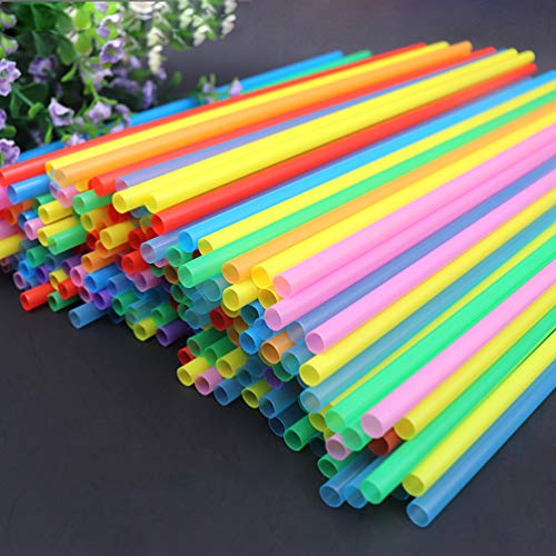 200 pitillos de plástico color amarillo para fiesta miniatura 5