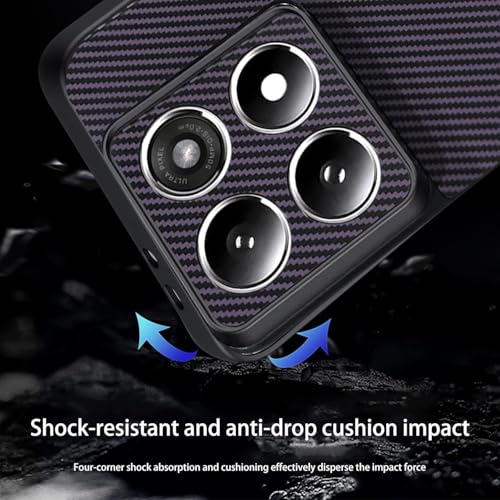 Image of DIZORO Carbon Fiber Case for Moto Motorola Edge 60 pro 5g Smooth Touch Rubber Phone Cases Non-Slip, with Camera Protection Fingerprint Resistant Full Body Protective Shockproof Back Cover -Purple