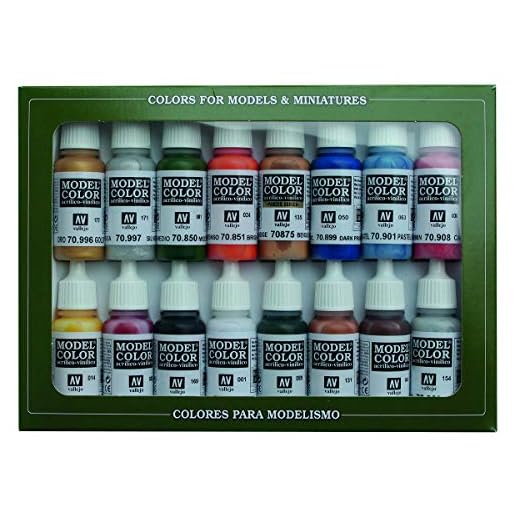 VALLEJO-Acrílico, 3070101 70101 Model Set DE 16 Colores, Surtido, Unidad (Paquete de 1) (3070101)