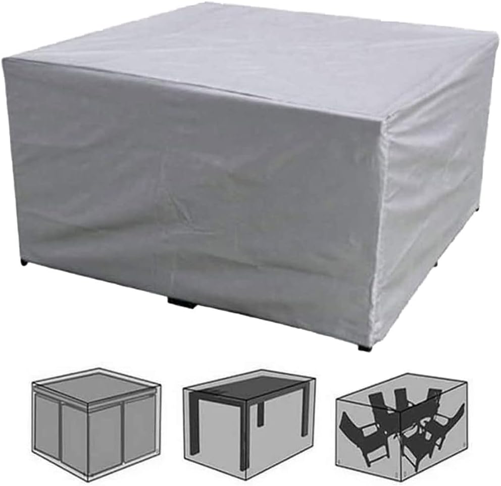 Homarket 90x90x90cm Waterproof Garden Furniture Cover Set,Outdoor Rectangle Sofa Table Set Cover, UV Block Windproof Dustproof Outdoor Furniture Cover