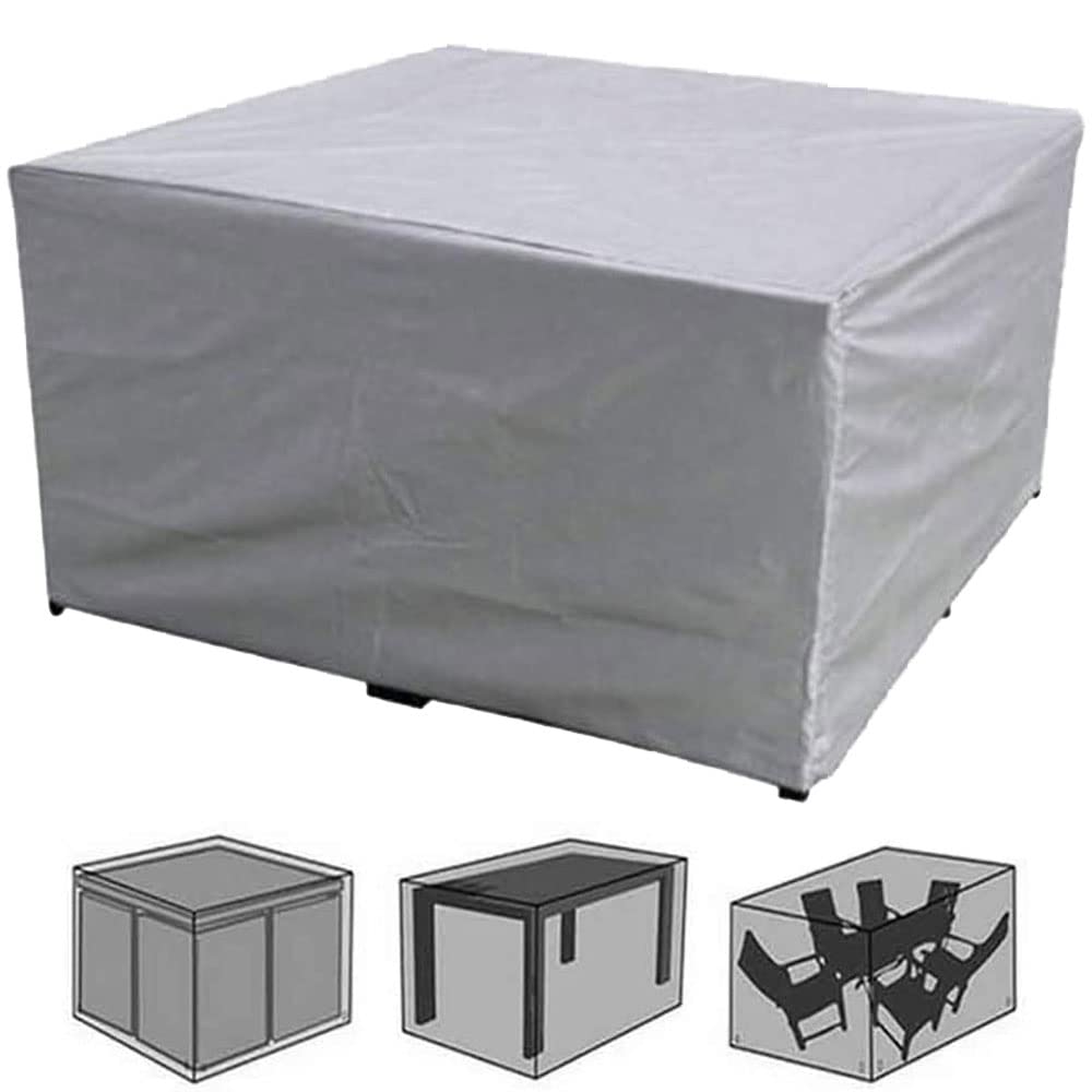 Homarket 90x90x90cm Waterproof Garden Furniture Cover Set，Outdoor Rectangle Sofa Table Set Cover, UV Block Windproof Dustproof Outdoor Furniture Cover