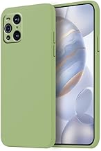 HONLEN Case for Oppo Find X3 Pro Protective Case, (6.7 Inches) Liquid TPU Silicone Mobile Phone Case with Drop Protection Silicone Cover Matcha Green
