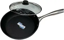 Frigideira Indução Titanio 24 cm Forno Fogão com tampa vidro