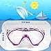 FPXNB Kids Swim Mask, Swimming Goggles with Nose Cover, Snorkel Mask Diving Mask for Scuba Snorkeling, Anti-Fog Lens Waterproof Socket 180° View Angle Face for Youth Children Junior Teens