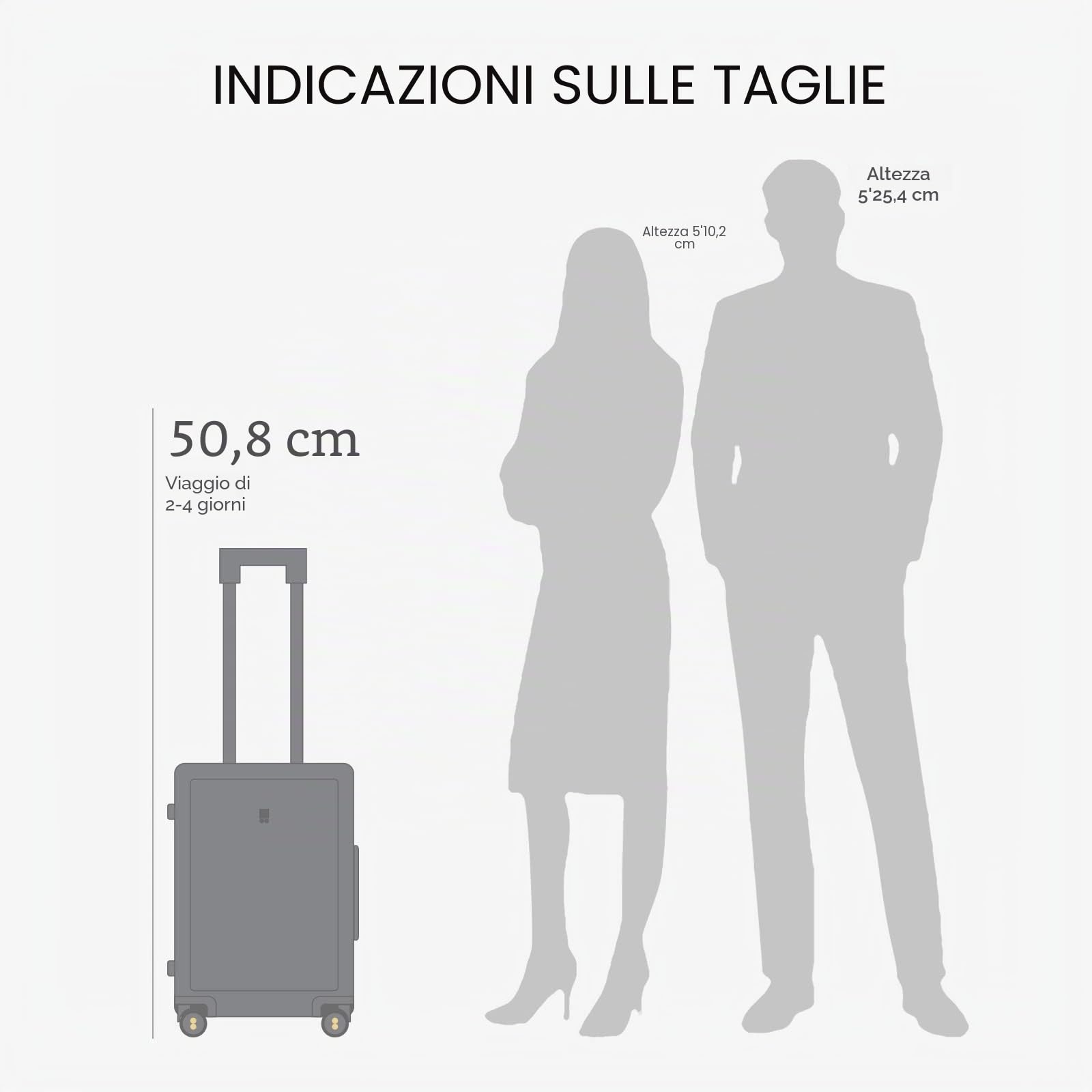 LEVEL8 Valigia Bagaglio a Mano Elegante Micro Diamante Strutturato Design Valigie Trolley Rigido Bagaglio a Mano con 4 Ruote Doppie Girevoli e Lucchetto TSA Integrato 54.5x37x23.5CM, 40L, Grigio