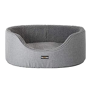 Feandrea Dog Bed, Pet Bed, Reversible Cushion, 73 x 60 x 27 cm, Grey PGW31GG
