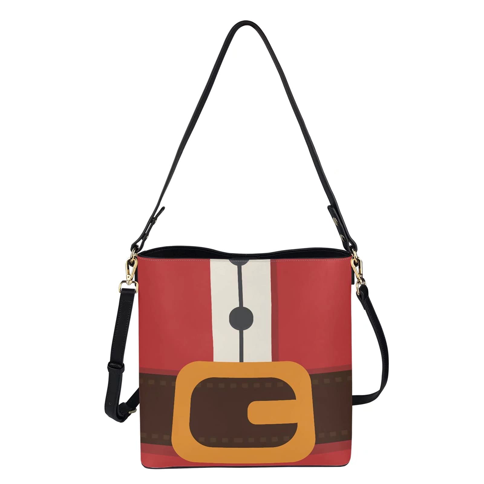 chaqlin Torby crossbody torba wiaderkowa damska damska torebka na ramię skóra PU podróżne zakupy praca torby kurierskie, Pas bożonarodzeniowy, Rozmiar Uniwersalny