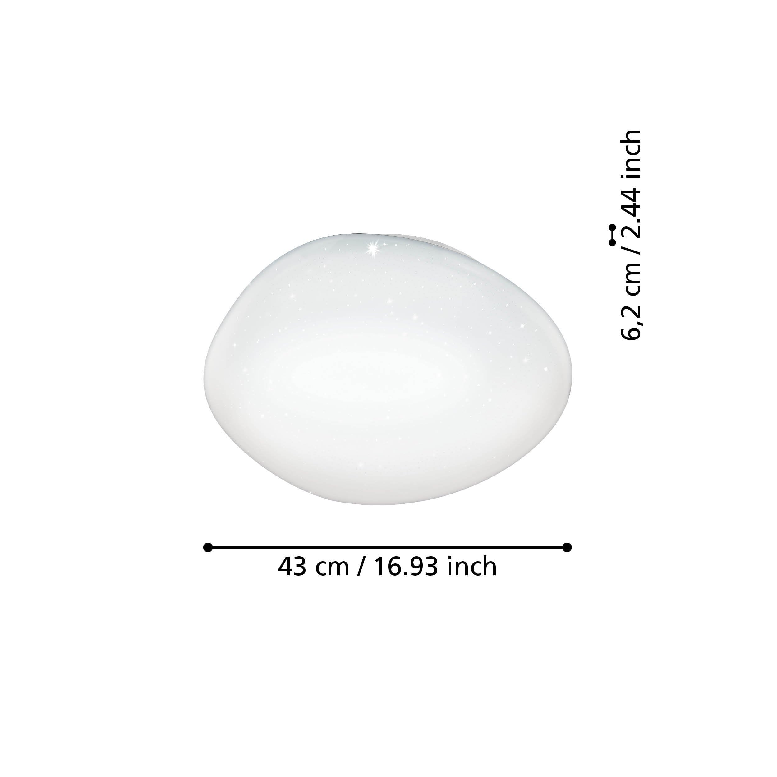 Eglo connect.z Smart Home Led plafoniera Sileras-Z, plafoniera cielo | stellato, ZigBee, app e controllo vocale, colore della luce regolabile, dimmerabile, Ø 43 cm