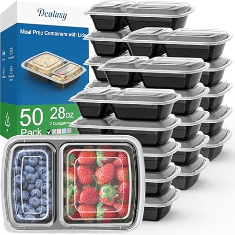 Dealusy 28 oz Meal Prep Containers Cover