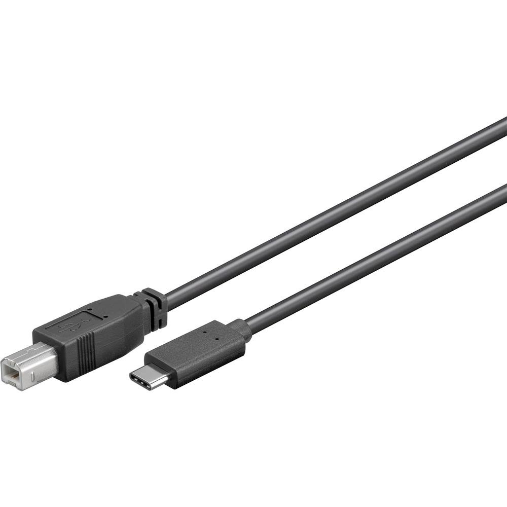 Goobay 67985 USB-C 3.1 Cable, USB-C to B, Black, 1m Length
