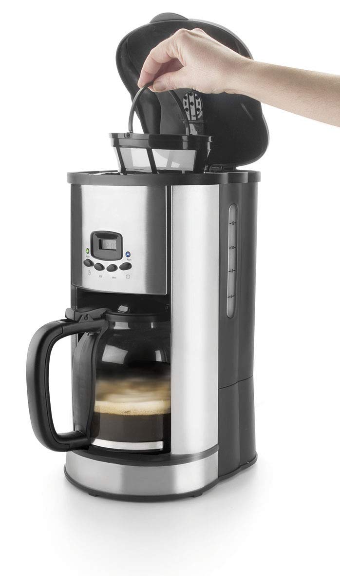 LACOR 69279 - Cafetera de goteo programable para rendimiento doméstico | Para un café intenso en casa; ideal para el uso diario tanto en cocina profesional como en el hogar, con un acabado cuidado