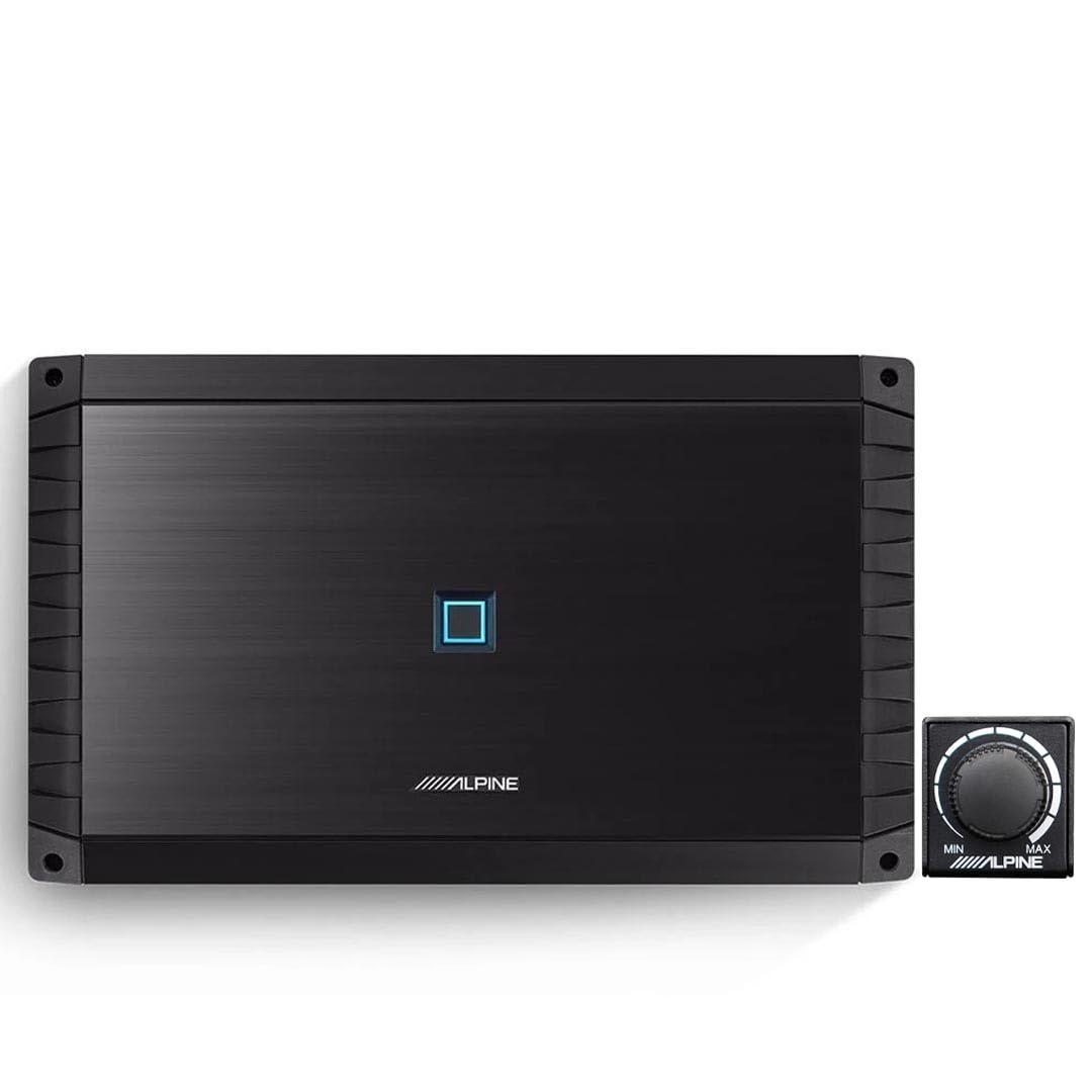 S2-A120M, S Series Monoblock Class D 1 Ohm Stable Subwoofer Amplifier - 1200W with Wired Bass Control Knob