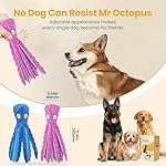 HGB Squeaky Dog Toys - Octopus No Stuffing Crinkle Plush Large Dog Toys to Keep Them Busy for Puppy Teething Chewing, Pet Supplies for Small, Medium, and Large Breeds, 2 Pack - Image 3