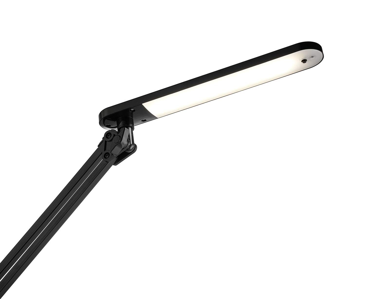 Alco-Albert - LED Schreibtischlampe mit Doppelarm 20 LEDs 7W schwarz | Tischleuchte mit Standfuß und einstellbarem Doppelarm für flexible Lichtausrichtung am Arbeitsplatz