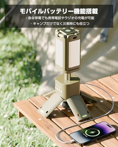 HAGOOGI HAGOOGI ランタン ledランタン キャンプライト 「1台5役・業界最初の焚火色」 折りたたみ式 キャンプランタン 14000ｍAh 大容量電池 USB充電式 焚火色 自然白 昼白色 3色切替 SOSモード 超高輝度 充電式ランタン 懐中電灯 モバイルバッテリー機能搭載 防災ライト キャンプ用品 夜釣り/地震/停電対策 非常用 持ち運び便利 収納バッグ付き Z2 の商品画像 3