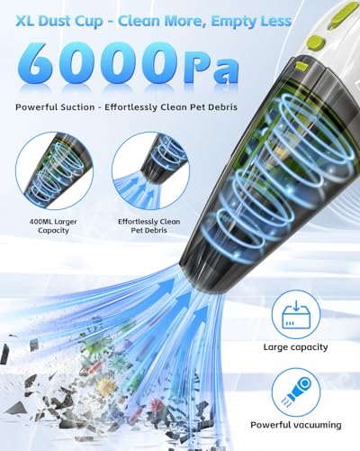 Image of Guinea Pig & Rabbit Vacuum Cleaner Poop: Extended Capacity Cordless Cleaner for Pet Cages - Tackle Daily Messes of Guinea Pig, Bunny, Bird, Reptile & Other Small Animals - White