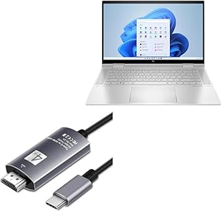 BoxWave Cable Compatible with HP Envy x360 (15t-ew000) - SmartDisplay Cable - USB Type-C to HDMI (6 ft), USB C/HDMI Cable for HP Envy x360 (15t-ew000) - Jet Black