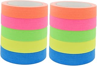 STOBOK 10 Rolos De Fita De Algodão Fita Luminosa Brilho No Escuro Fita Adesiva Fita Fluorescente Fita Adesiva Luz Roxa Fluorescência