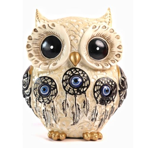 The Spiritual Living Owl Statue for Good Luck II Aesthetic Resin Owl Art Figure Showpiece II 3.5 Inch II Feng Shui & Vastu II Evil Eye II Showpiece for Home Decor II II (6 INCH, 1) The Spiritual Living Owl Statue for Good Luck II Aesthetic Resin Owl Art Figure Showpiece II 3.5 Inch II Feng Shui & Vastu II Evil Eye II Showpiece for Home Decor II II (6 INCH, 1)